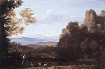 Claude Lorrain Painting - Landscape with Apollo and Mercury Claude Lorrain